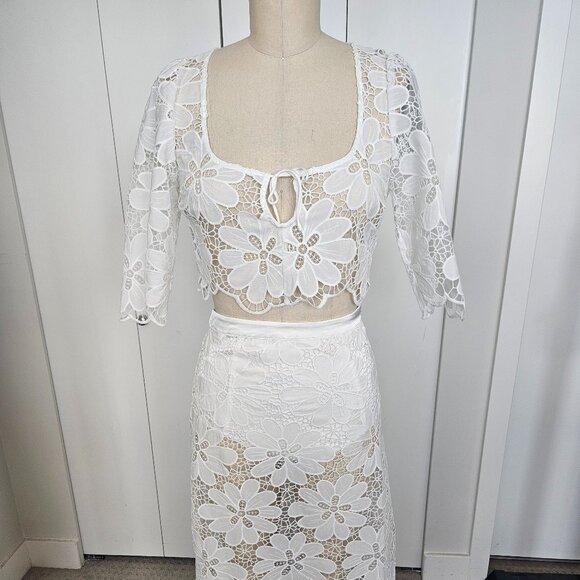 For Love & Lemons Malika Crop Top + Skirt - Picture 2 of 6